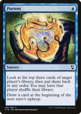 Portent card from Commander 2018