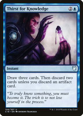 Thirst for Knowledge card from Commander 2018