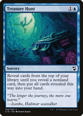 Treasure Hunt card from Commander 2018