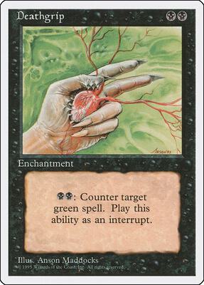Deathgrip card from Fourth Edition