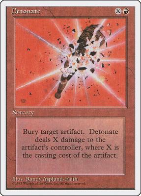 Detonate card from Fourth Edition