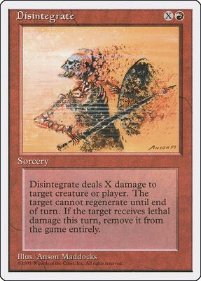 Disintegrate card from Fourth Edition