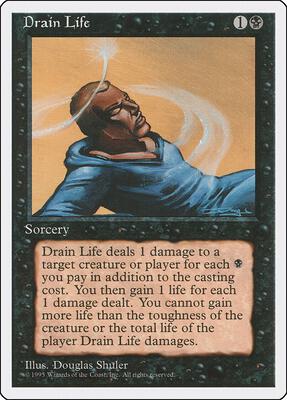 Drain Life card from Fourth Edition
