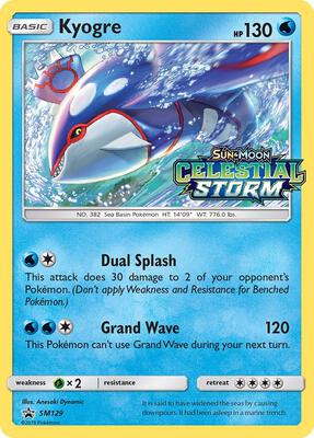 Kyogre - SM129 (Prerelease) card from SM Promos