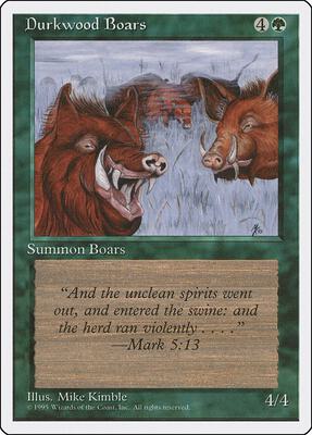 Durkwood Boars card from Fourth Edition