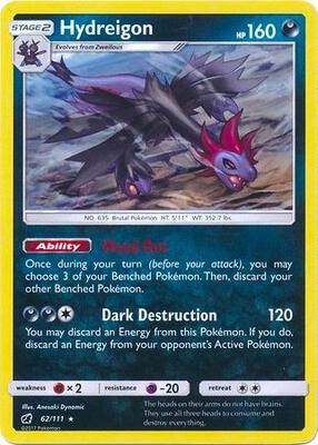 Hydreigon - 62/111 (Cracked Ice Holo) card from Deck Exclusives