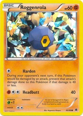 Roggenrola - 49/98 (Cracked Ice Holo) card from Blister Exclusives