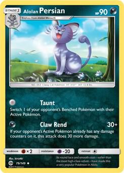 Alolan Persian - 79/149 (Cosmos Holo) card from Blister Exclusives