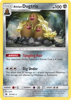 Alolan Dugtrio - 87/149 (Cosmos Holo) card from Blister Exclusives