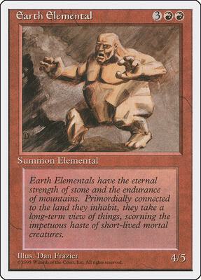 Earth Elemental card from Fourth Edition