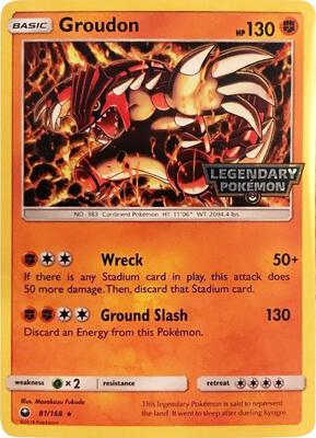 Groudon - 81/168 (Cosmos Holo) (Gamestop Promo) card from Miscellaneous Cards & Products