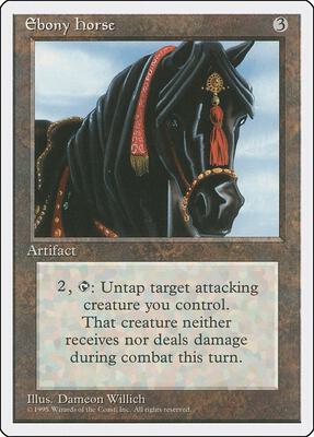 Ebony Horse card from Fourth Edition