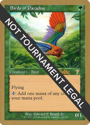 Birds of Paradise - 2002 Brian Kibler (7ED) card from World Championship Decks