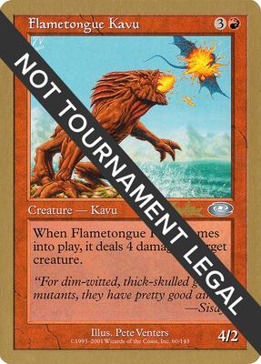 Flametongue Kavu - 2002 Brian Kibler (PLS) card from World Championship Decks