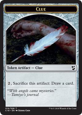 Clue // Construct (021) Double-Sided Token card from Commander 2018