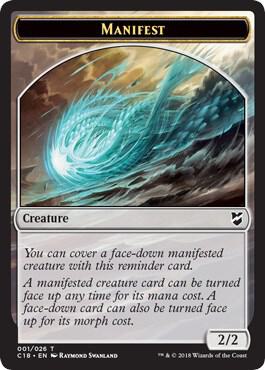 Manifest // Angel Double-Sided Token card from Commander 2018