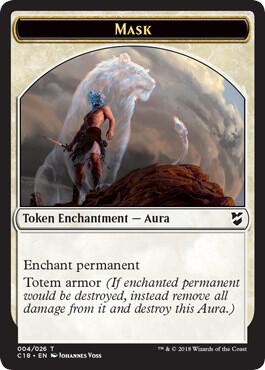 Mask // Beast (014) Double-Sided Token card from Commander 2018