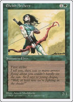 Elvish Archers card from Fourth Edition