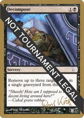 Decompose - 2003 Peer Kroger (ODY) (SB) card from World Championship Decks