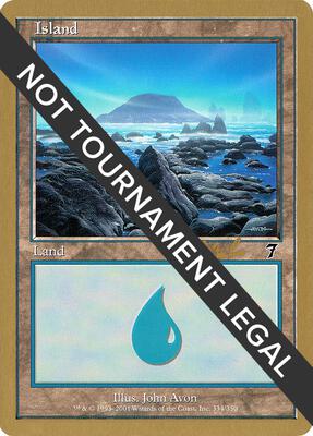 Island (334) - 2002 Carlos Romao (7ED) card from World Championship Decks