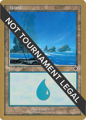 Island (336) - 2002 Raphael Levy (INV) card from World Championship Decks