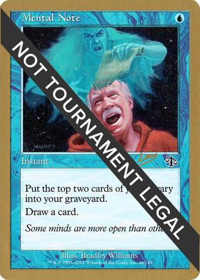 Mental Note - 2002 Raphael Levy (JUD) card from World Championship Decks