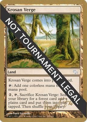 Krosan Verge - 2003 Daniel Zink (JUD) card from World Championship Decks