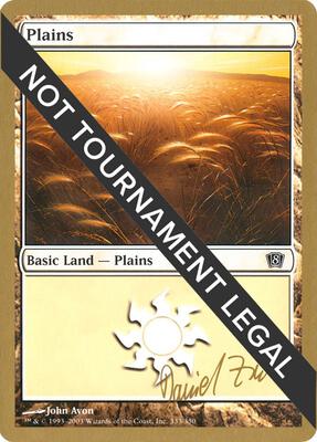 Plains (333) - 2003 Daniel Zink (8ED) card from World Championship Decks