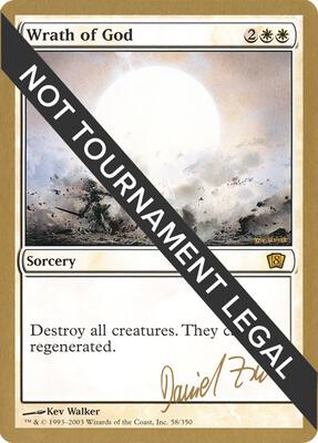 Wrath of God - 2003 Daniel Zink (8ED) card from World Championship Decks