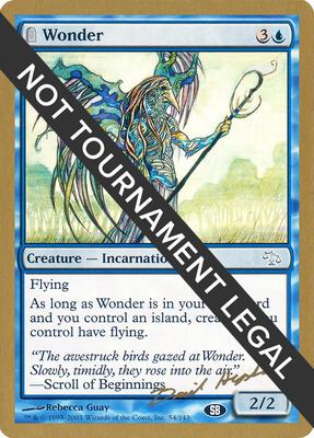 Wonder - 2003 Dave Humpherys (JUD) (SB) card from World Championship Decks