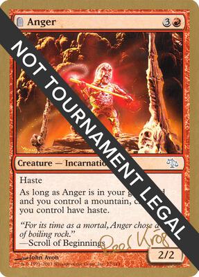 Anger - 2003 Peer Kroger (JUD) card from World Championship Decks