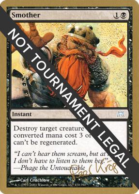 Smother - 2003 Peer Kroger (ONS) card from World Championship Decks