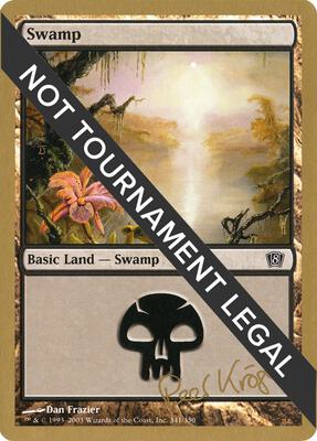 Swamp (341) - 2003 Peer Kroger (8ED) card from World Championship Decks