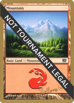 Mountain (343) - 2003 Wolfgang Eder (8ED) card from World Championship Decks