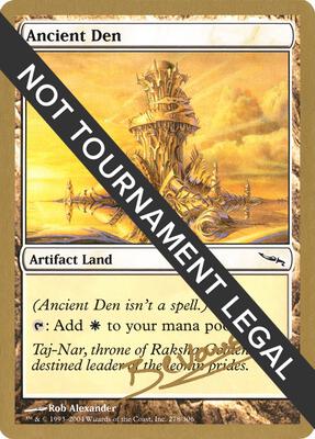 Ancient Den - 2004 Manuel Bevand (MRD) card from World Championship Decks