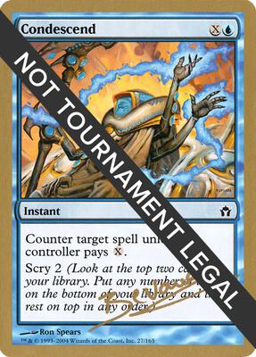 Condescend - 2004 Manuel Bevand (5DN) card from World Championship Decks