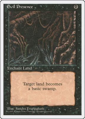Evil Presence card from Fourth Edition