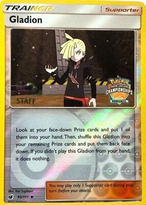 Gladion - 95/111 (Regional Championships) [Staff] card from League & Championship Cards
