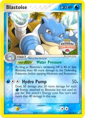 Blastoise - 14/100 (National Championships) card from League & Championship Cards