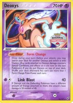 Deoxys - 16/107 (Regional Championships) card from League & Championship Cards