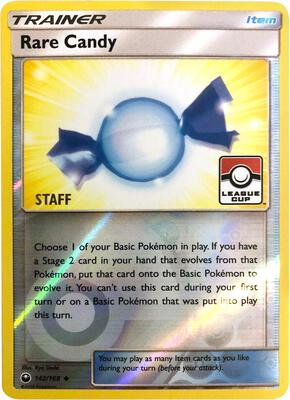 Rare Candy - 142/168 (League Cup) [Staff] card from League & Championship Cards