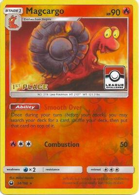 Magcargo - 24/168 (League Challenge) [1st Place] card from League & Championship Cards