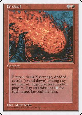 Fireball card from Fourth Edition