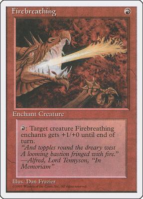 Firebreathing card from Fourth Edition