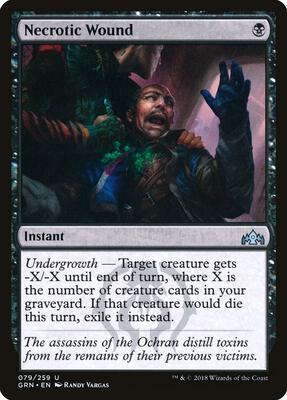 Necrotic Wound card from Guilds of Ravnica