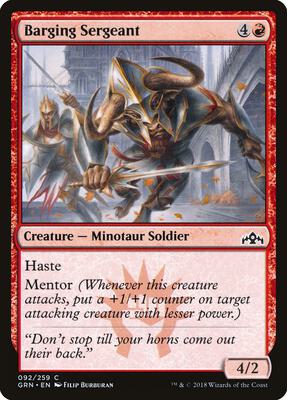 Barging Sergeant card from Guilds of Ravnica