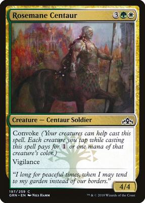 Rosemane Centaur card from Guilds of Ravnica