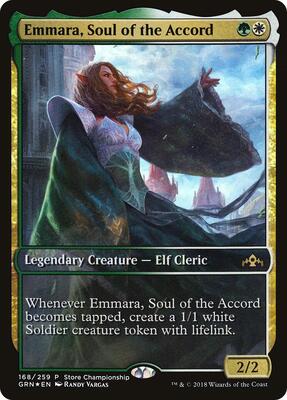 Emmara, Soul of the Accord card from Game Day & Store Championship Promos