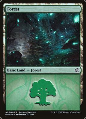 Forest - Golgari (A06) card from Launch Party & Release Event Promos