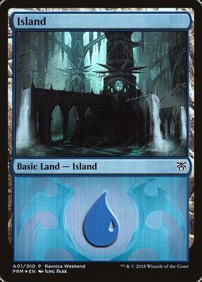 Island - Dimir (A01) card from Launch Party & Release Event Promos